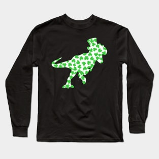 st patricks day dinosaur Long Sleeve T-Shirt